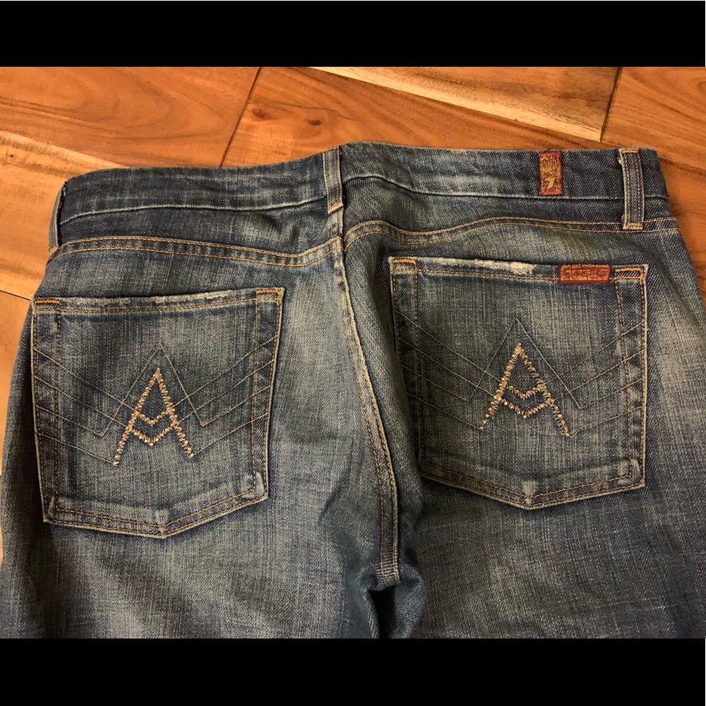 7 for all Mankind “A” Pocket, Sz 31, w/Crystals